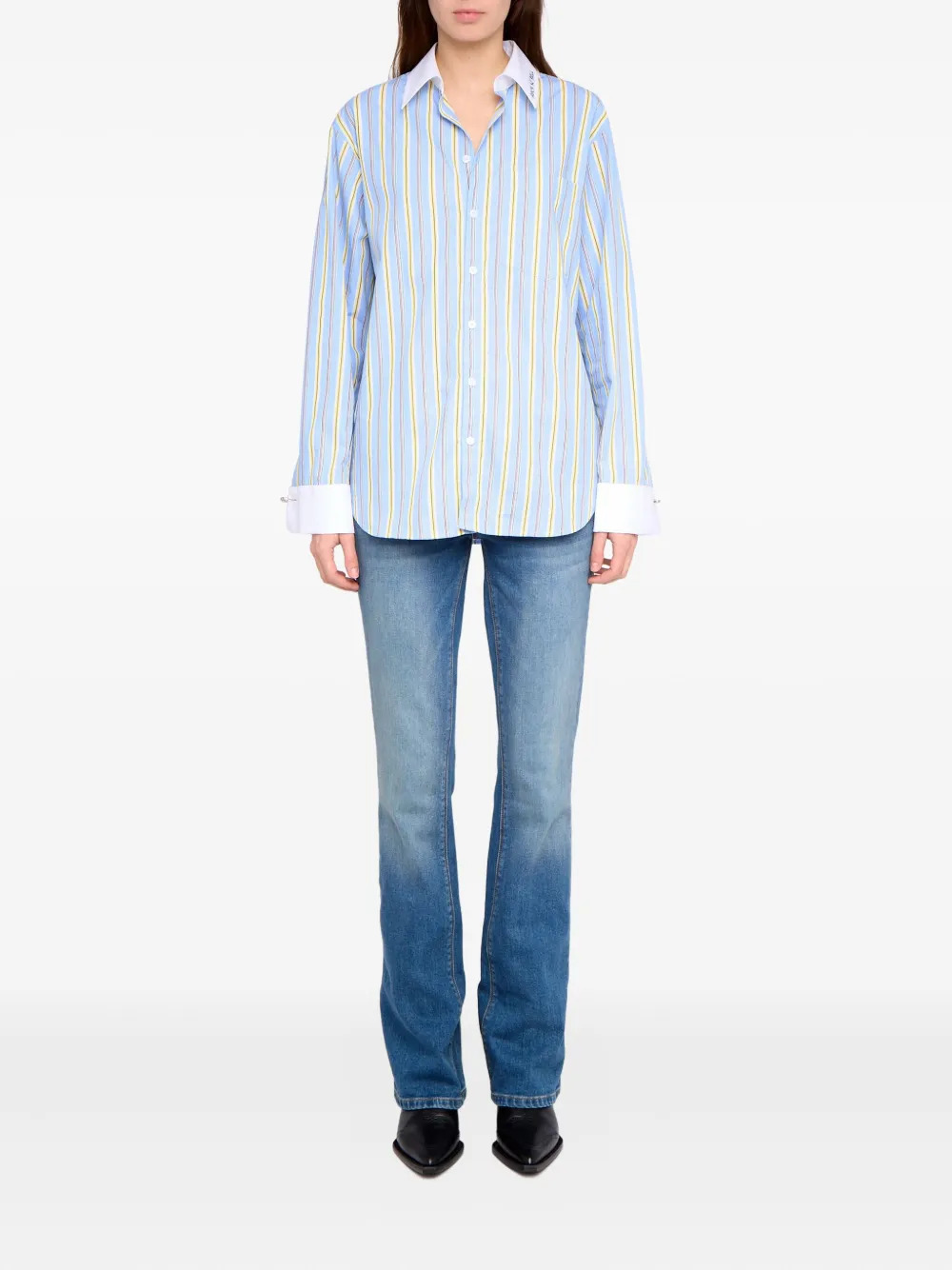 Zadig&Voltaire Gestreepte blouse met manchetten - Blauw