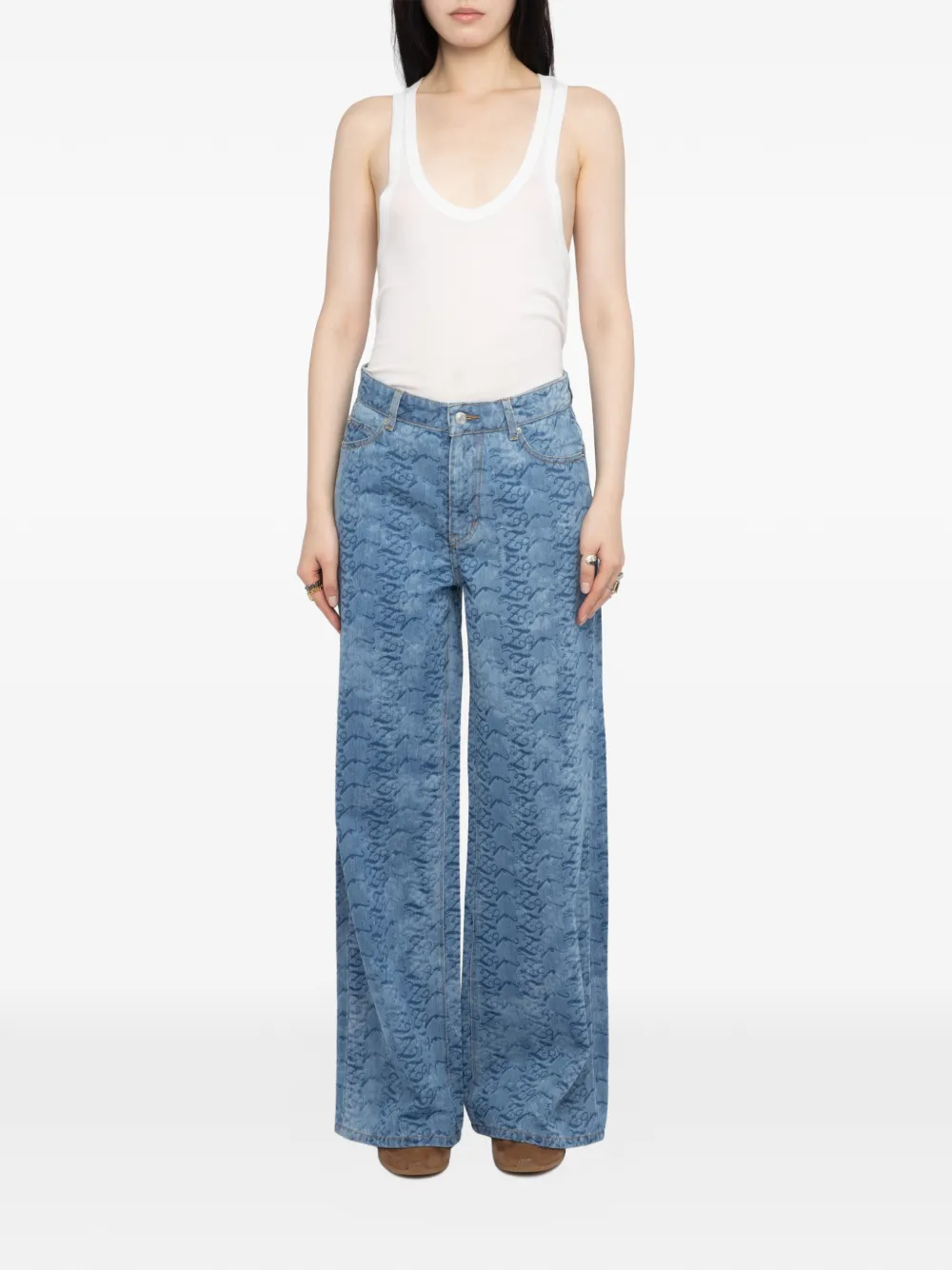 Zadig&Voltaire printed jeans - Blauw
