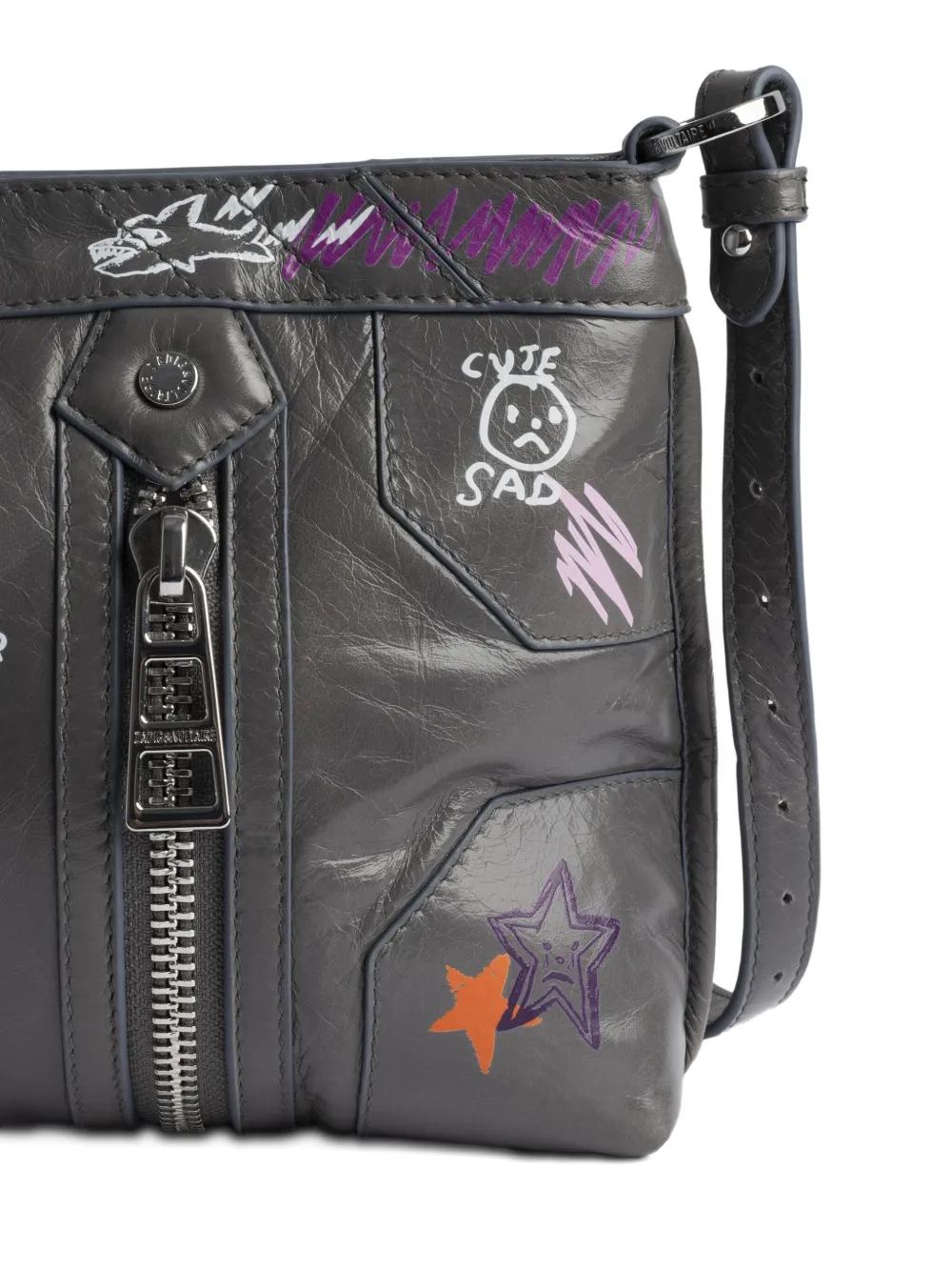 Zadig&Voltaire x Humberto Cruz Sunny Mood crossbodytas Grijs