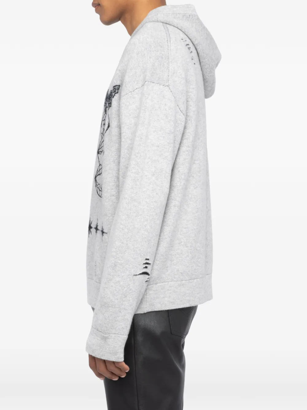 Zadig&Voltaire Hoodie met print Grijs