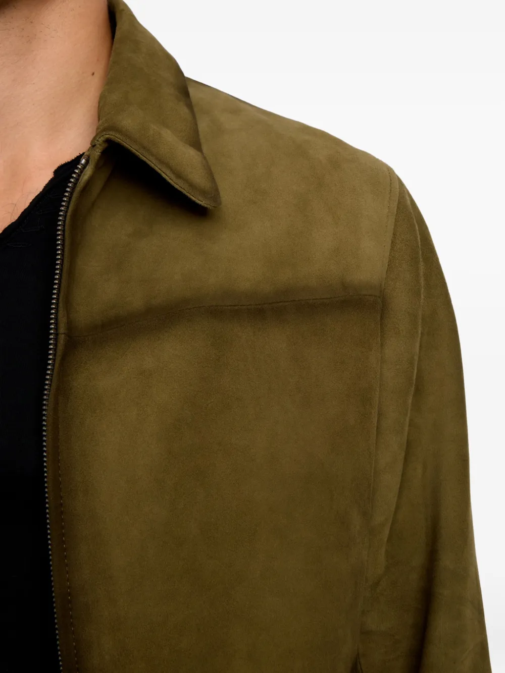 Zadig&Voltaire Loumy suède leren jack Groen