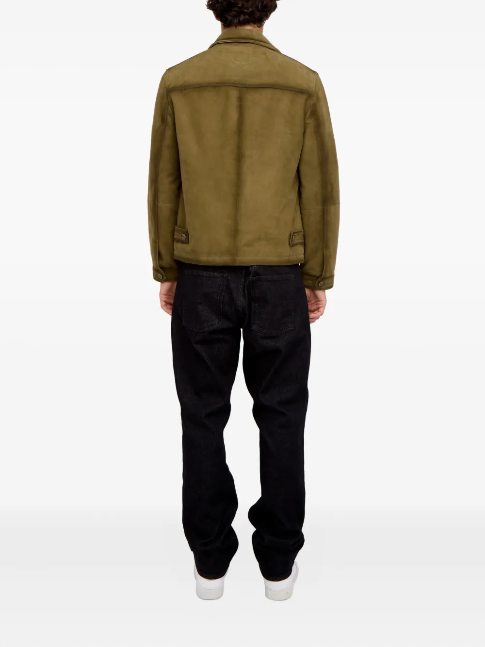 Zadig&Voltaire Loumy suède leren jack Groen