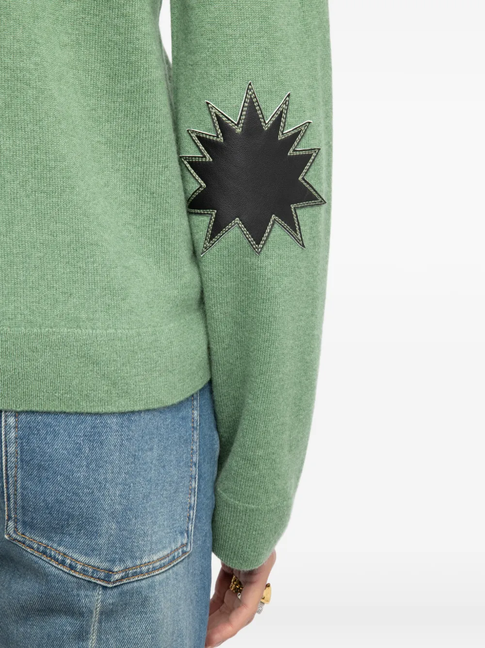 Zadig&Voltaire Trui met V-hals en patch Groen