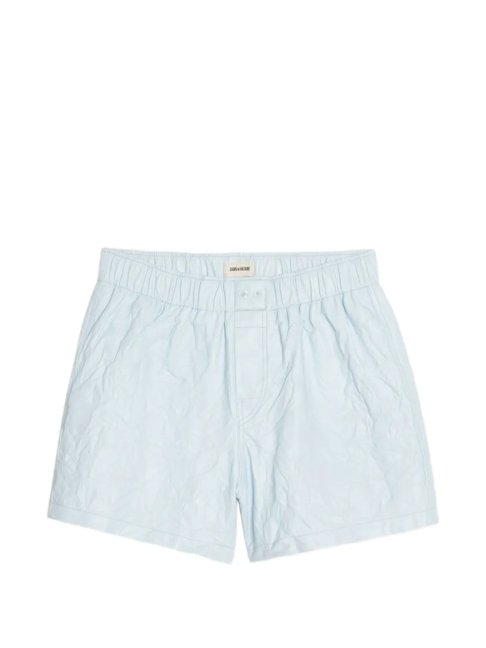 Zadig&Voltaire crumpled leather shorts - Blu