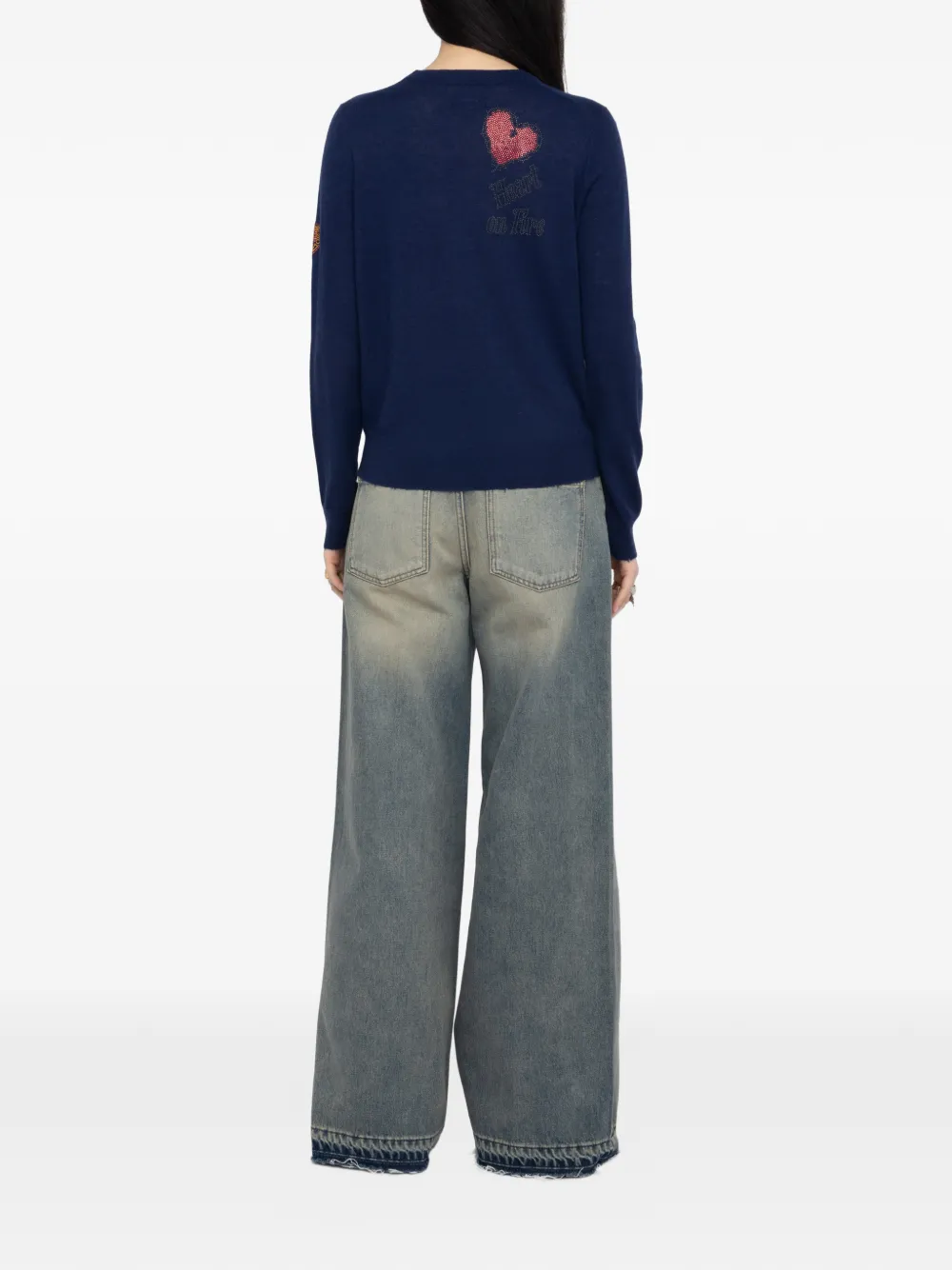 Zadig&Voltaire Trui verfraaid met kristallen Blauw