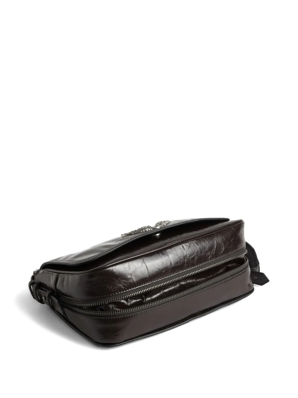 Zadig & Voltaire Patent Wings Satchel In Brown