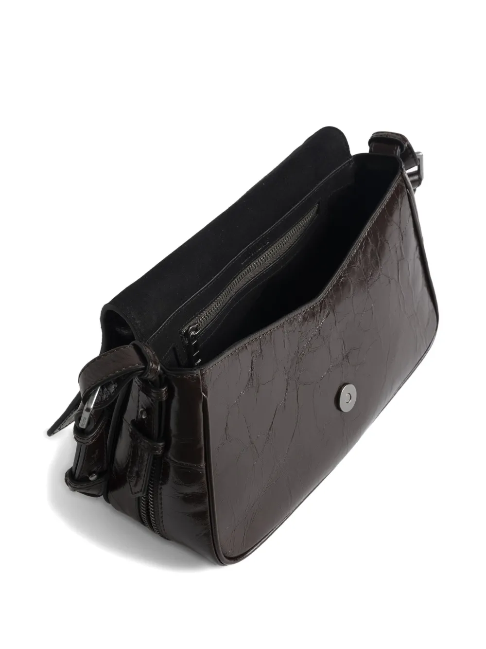 Zadig & Voltaire Patent Wings Satchel In Brown