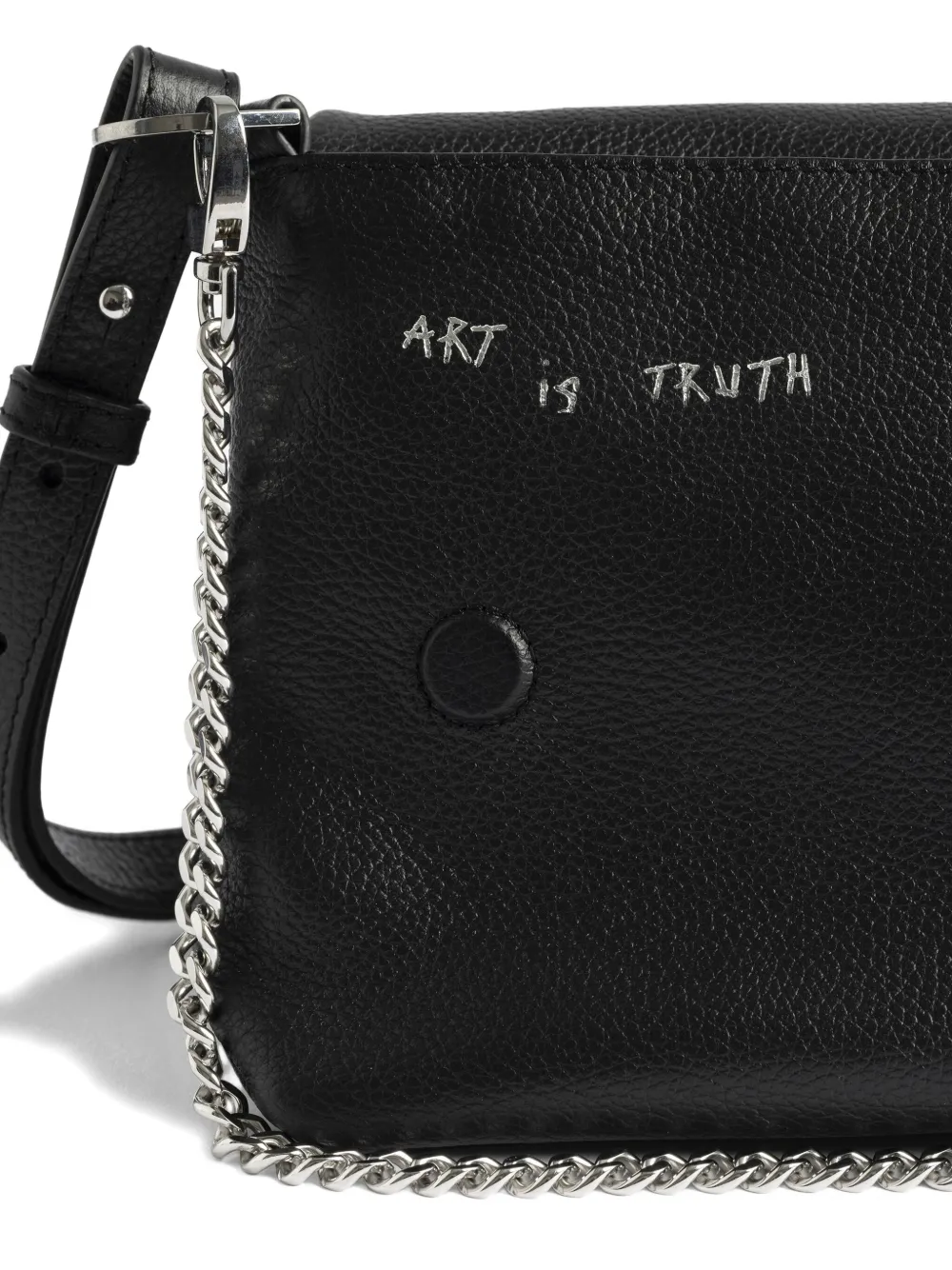 Zadig & Voltaire Rocky Ii Graffiti Satchel Bag In Black