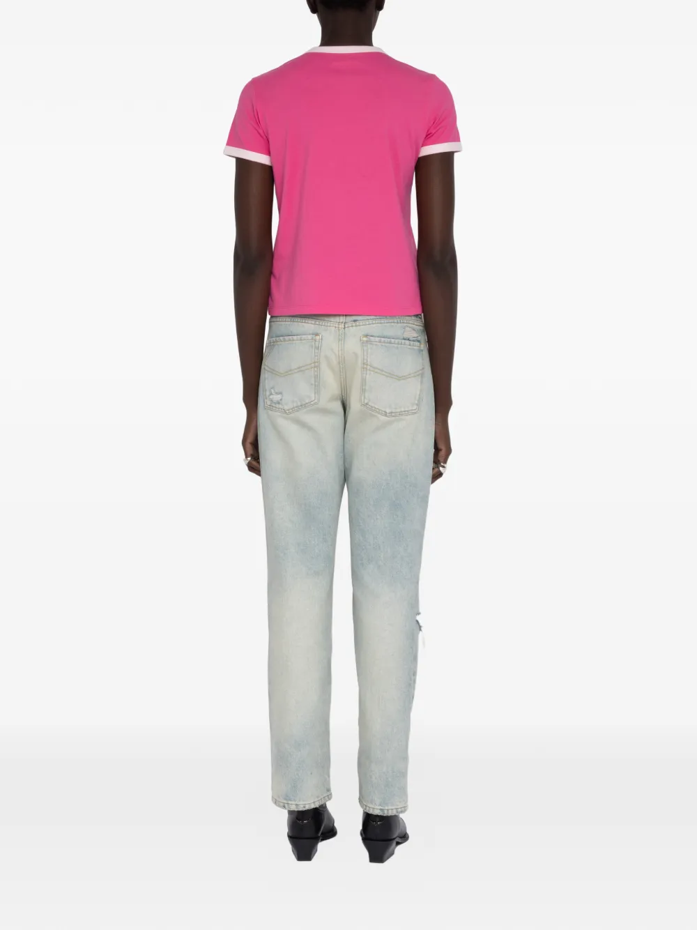 Zadig&Voltaire Woos Ringer T-shirt met print Roze