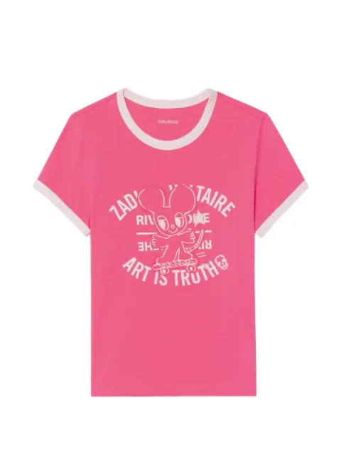 Zadig&Voltaire t-shirt Woos à motif et liserés contrastants
