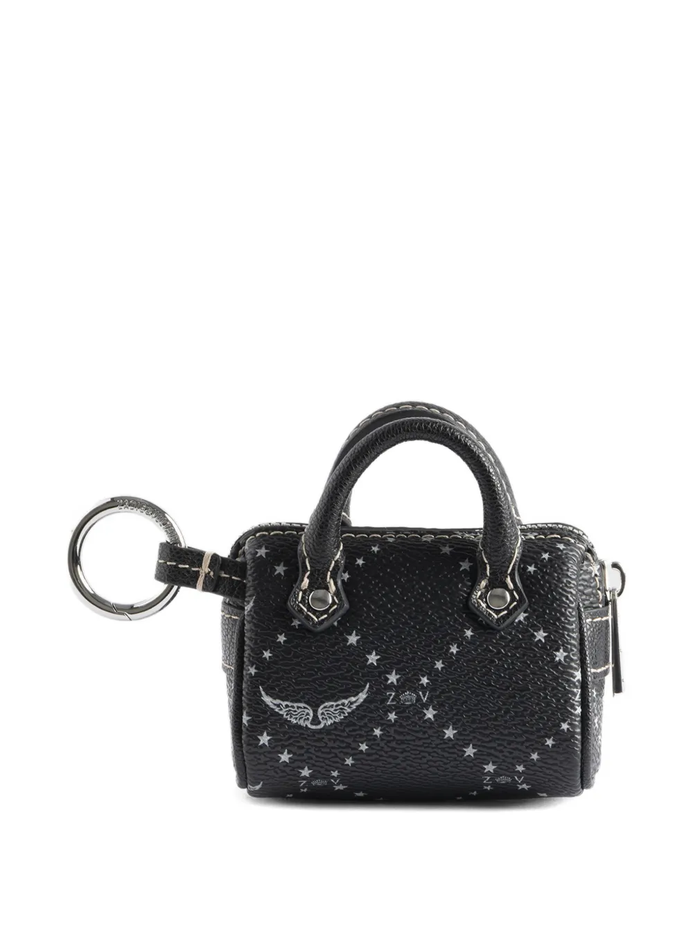  Zadig&voltaire Logo-print Bag-shap Keyring - Black 