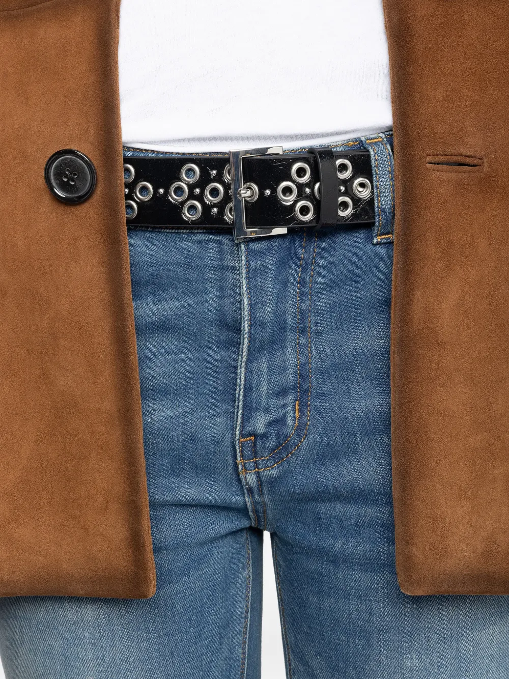 Zadig&Voltaire Starlight riem verfraaid met ringlets Zwart