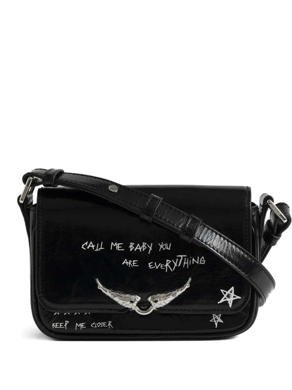 Zadig & Voltaire Le Zazi Vintage Satchel Bag In Black
