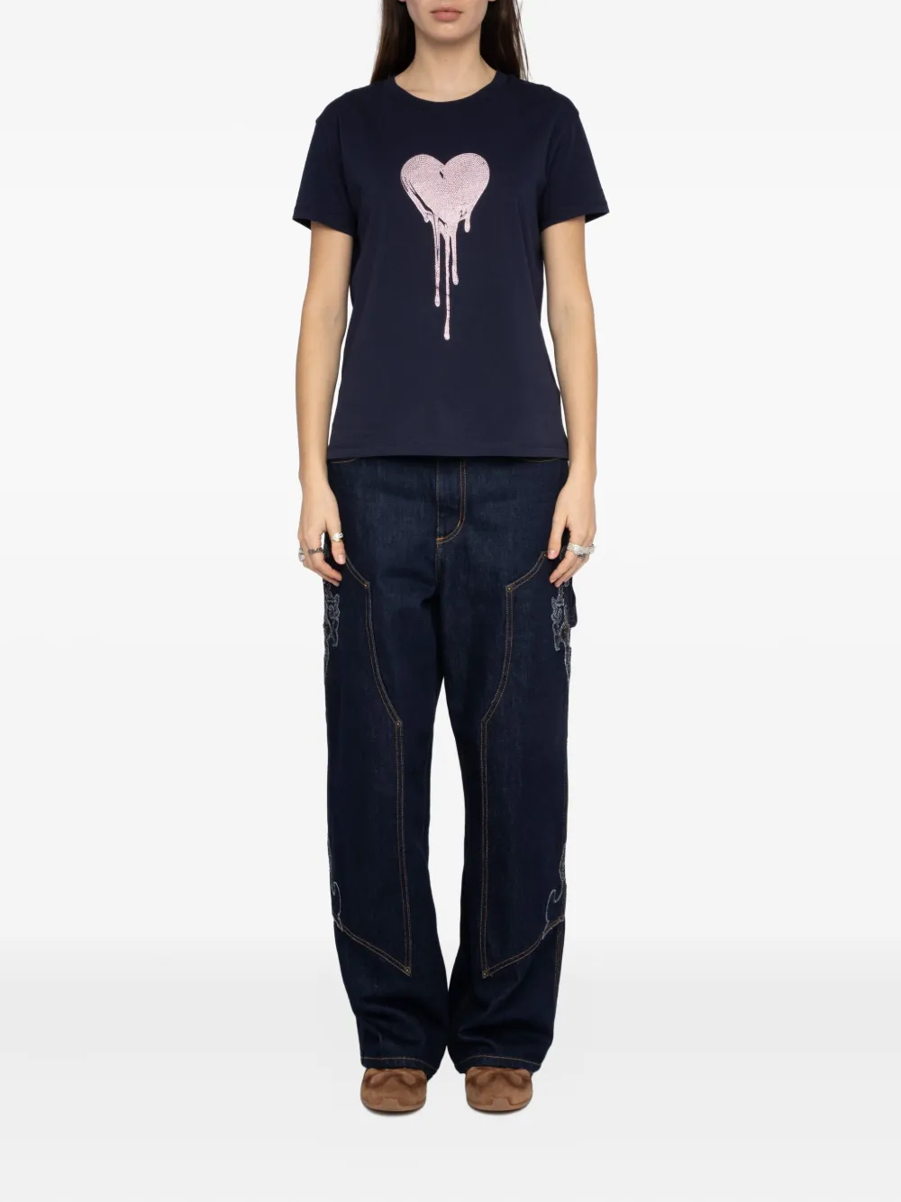 Zadig&Voltaire Walk heart strass T-shirt | T-Shirts & Jersey Shirts | Image 2
