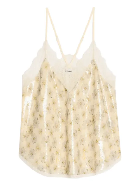 Zadig&Voltaire Christy sequin floral top