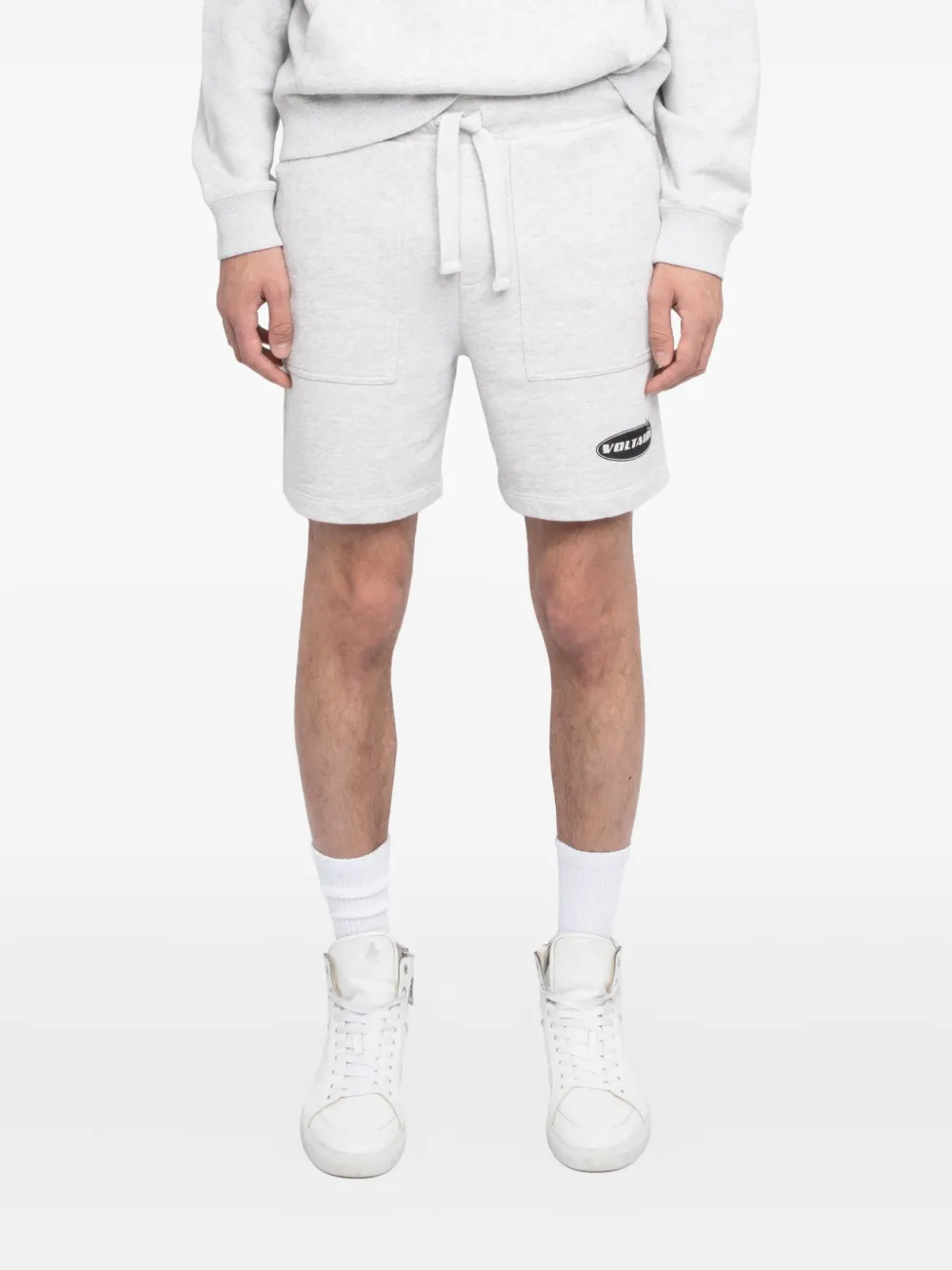 Zadig&Voltaire Shorts met trekkoord en logo Grijs