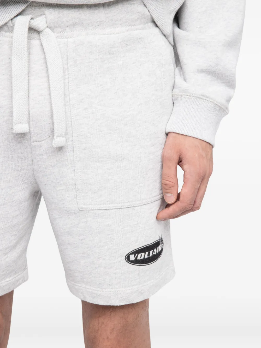 Zadig&Voltaire Shorts met trekkoord en logo Grijs