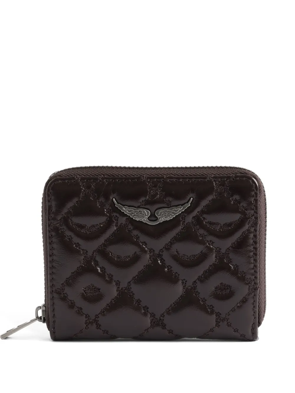 Zadig&Voltaire cartera mini capitonada con monograma | marrón | Image 1