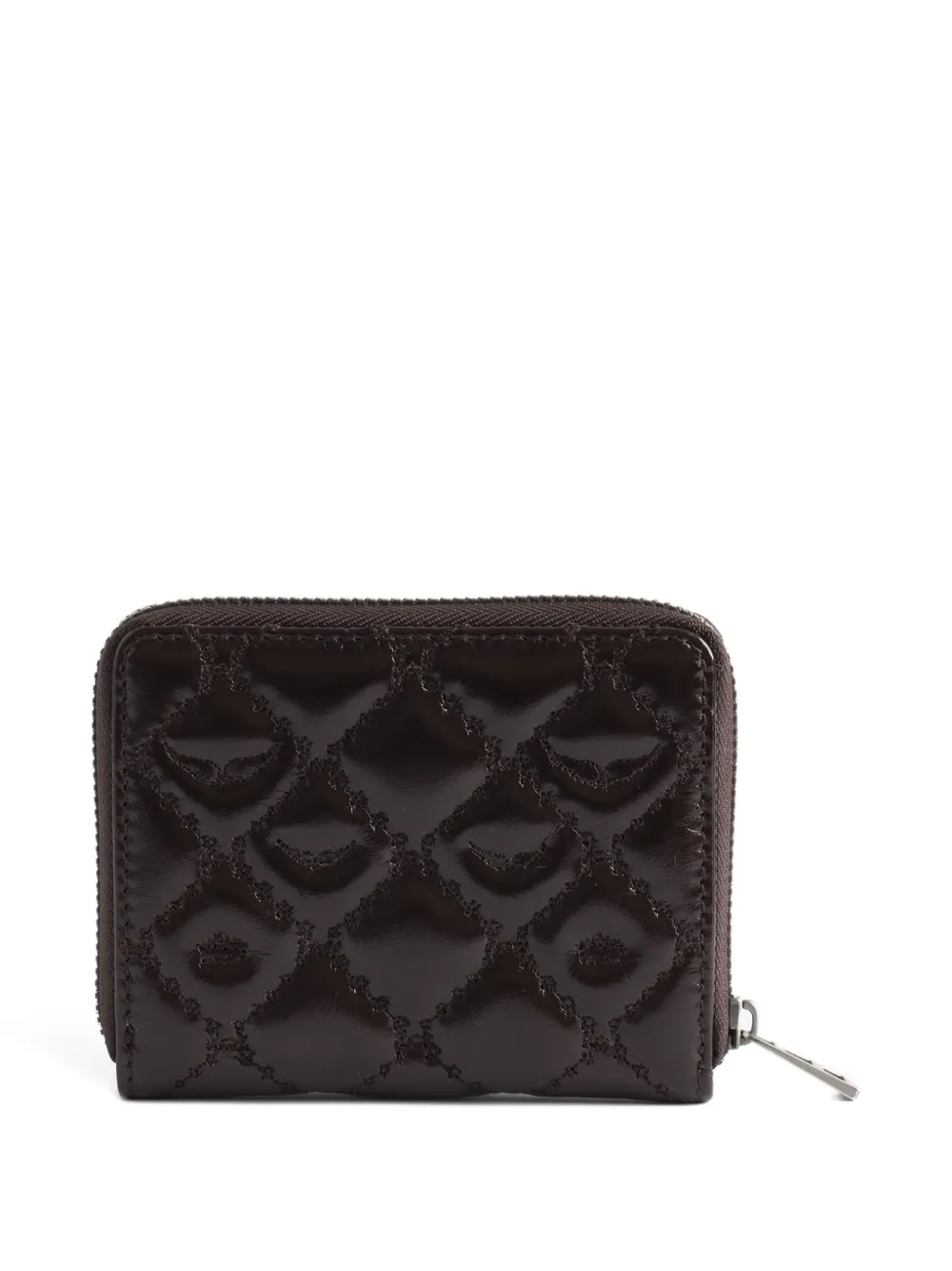 Zadig&Voltaire mini monogram quilted mini wallet - Bruin