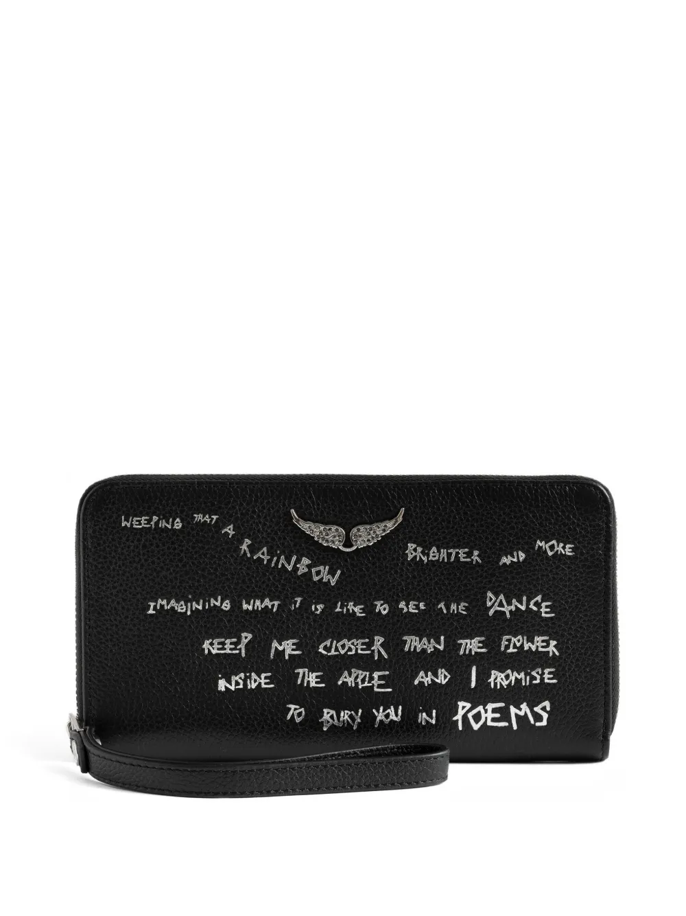 Zadig&Voltaire Compagnon graffiti wallet - Zwart