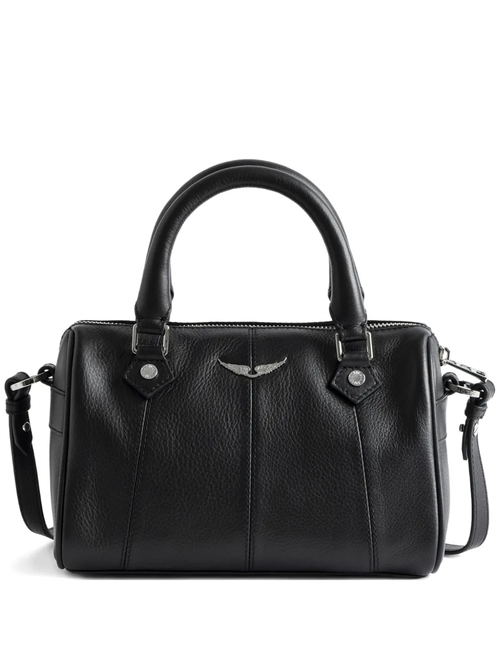 Zadig & Voltaire Xs Sunny Vibe Grained-leather Tote Bag In Black