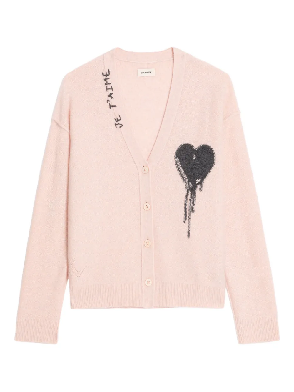 Zadig&Voltaire Mirkaz heart-detail cardigan - Rosa