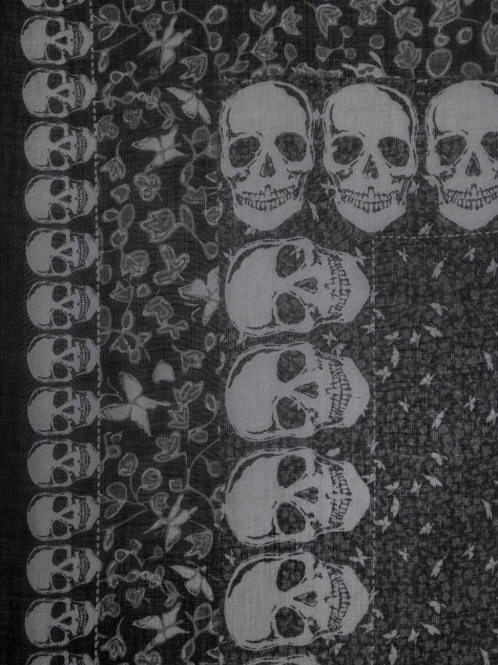 Zadig&Voltaire Kerry Garden sjaal met doodskop - Grijs