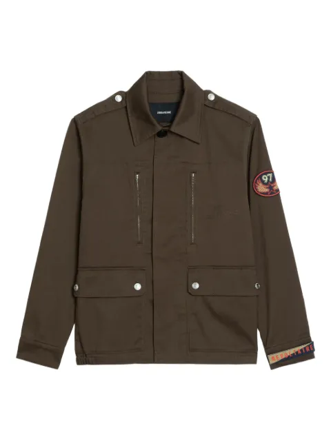 Zadig&Voltaire zip patch cotton jacket