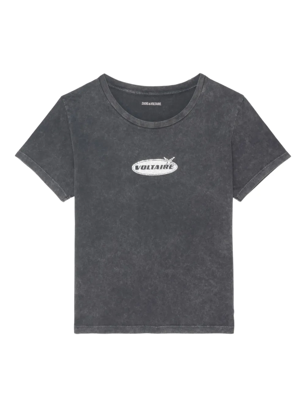 Zadig & Voltaire Womens Alys Logo-print Cotton-jersey T-shirt Black In Gray
