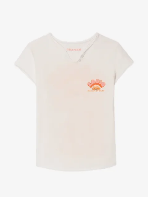 Zadig&Voltaire playera con estampado gráfico y cuello en V