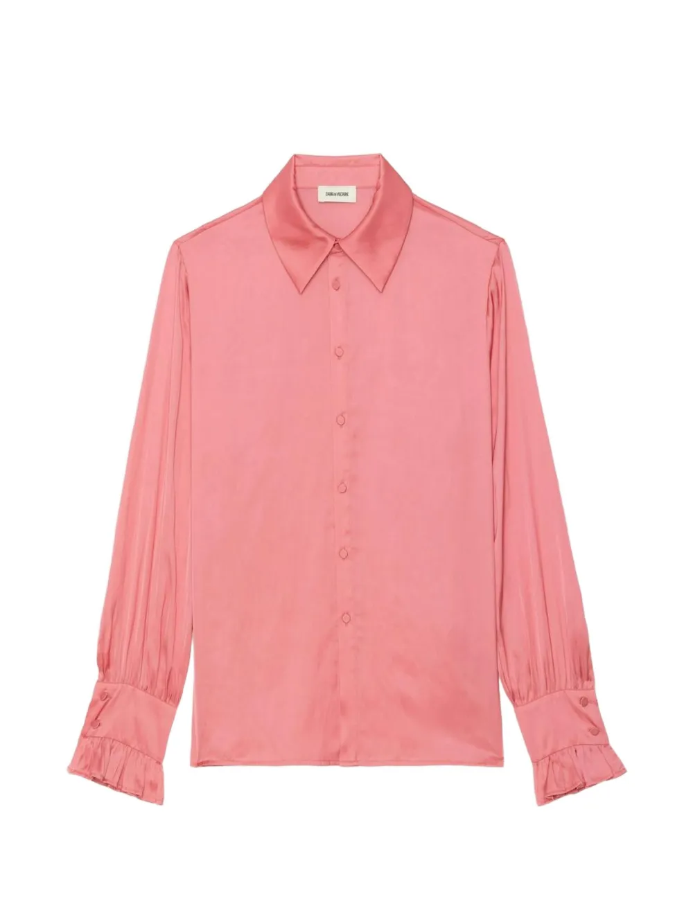 Zadig&Voltaire Thely blouse met satijnen afwerking Roze