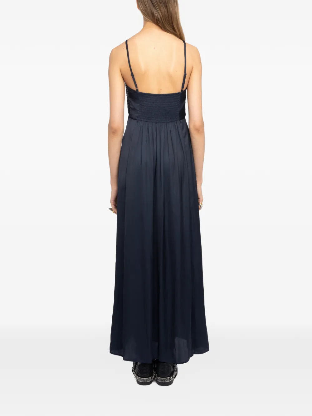 Zadig&Voltaire Rippie satijnen jurk Blauw
