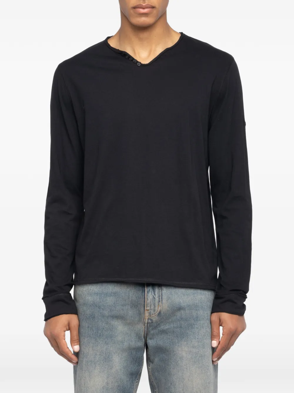 Zadig&Voltaire Henley T-shirt Zwart