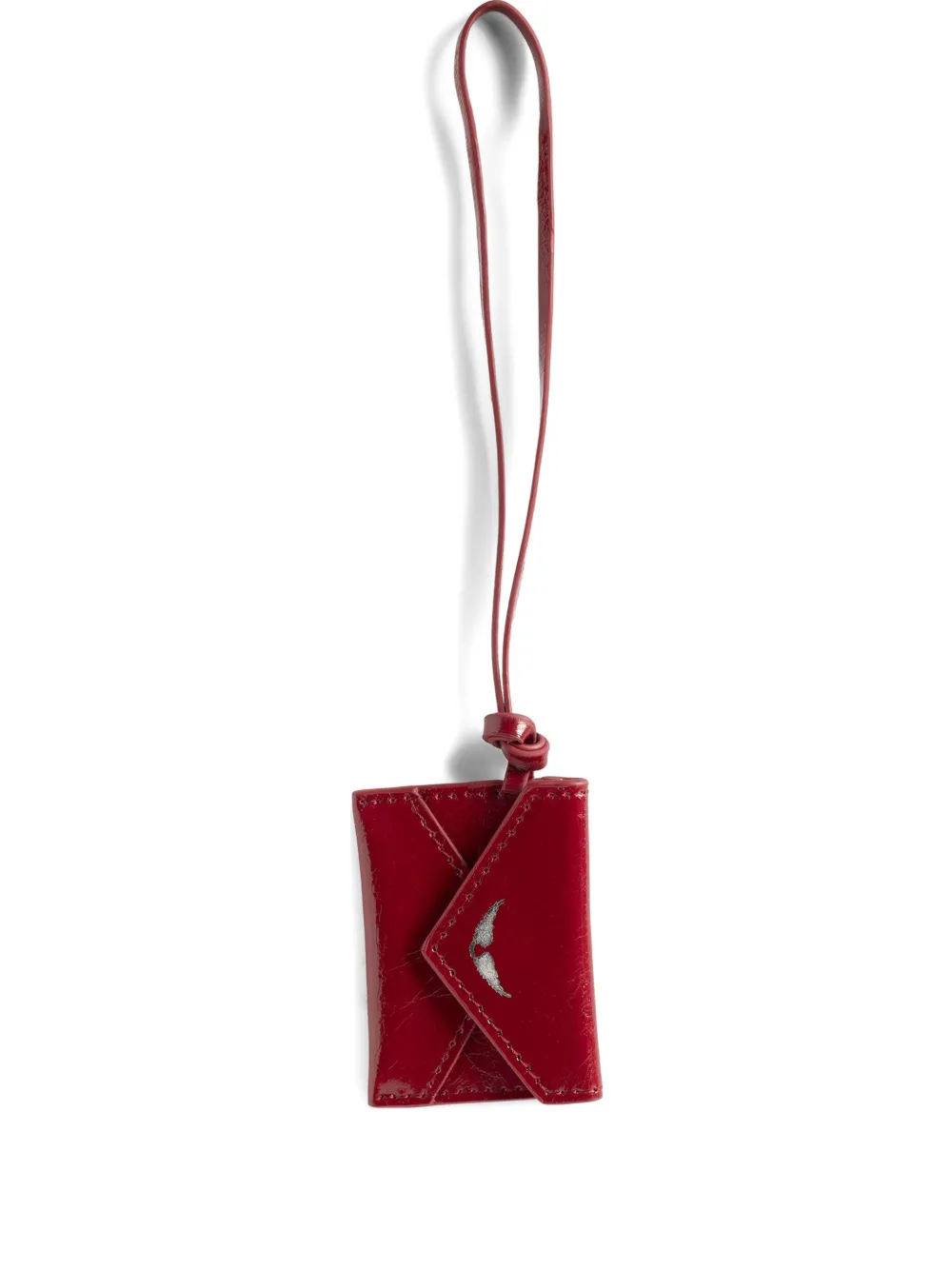 Zadig&Voltaire Love Message leather pouch charm - Rosso