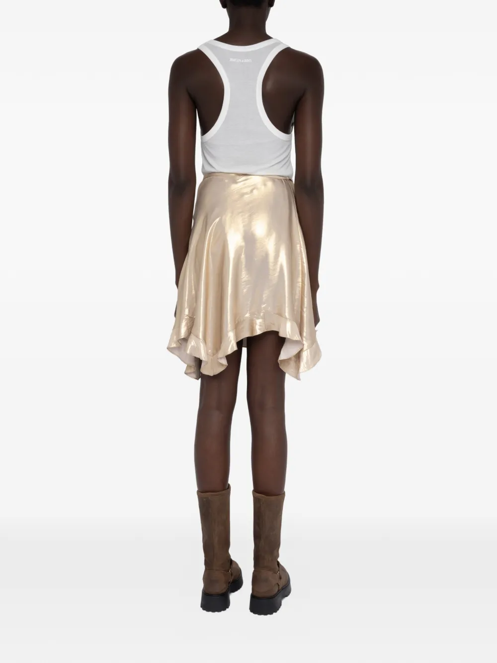 Zadig&Voltaire Jetos satijnen rok Beige
