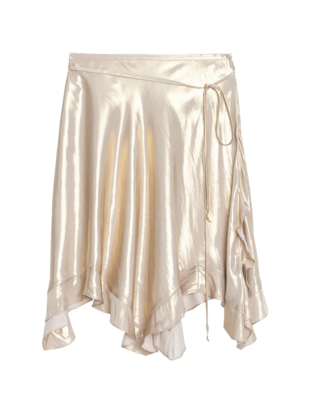 Zadig&Voltaire Jetos ruffled satin mini skirt - Toni neutri