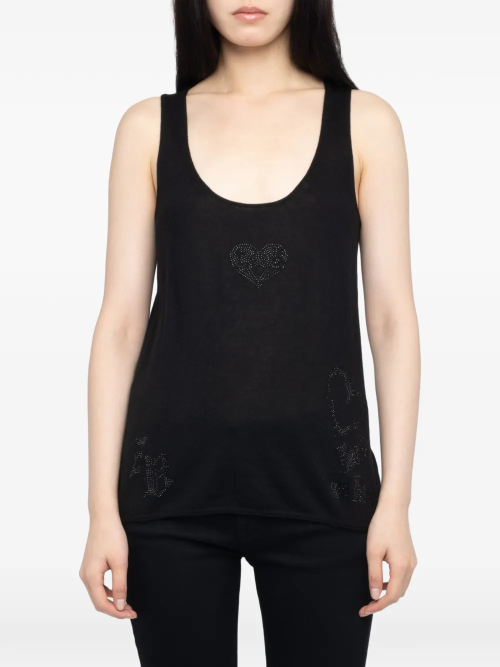 Zadig&Voltaire Lee kasjmier tanktop Zwart