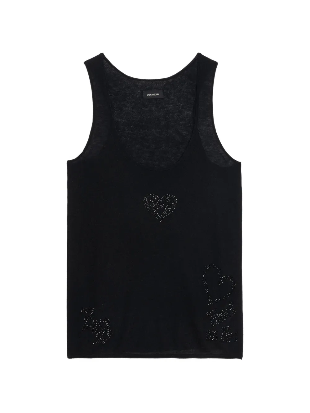 Zadig&Voltaire Lee rhinestone tank top - Nero