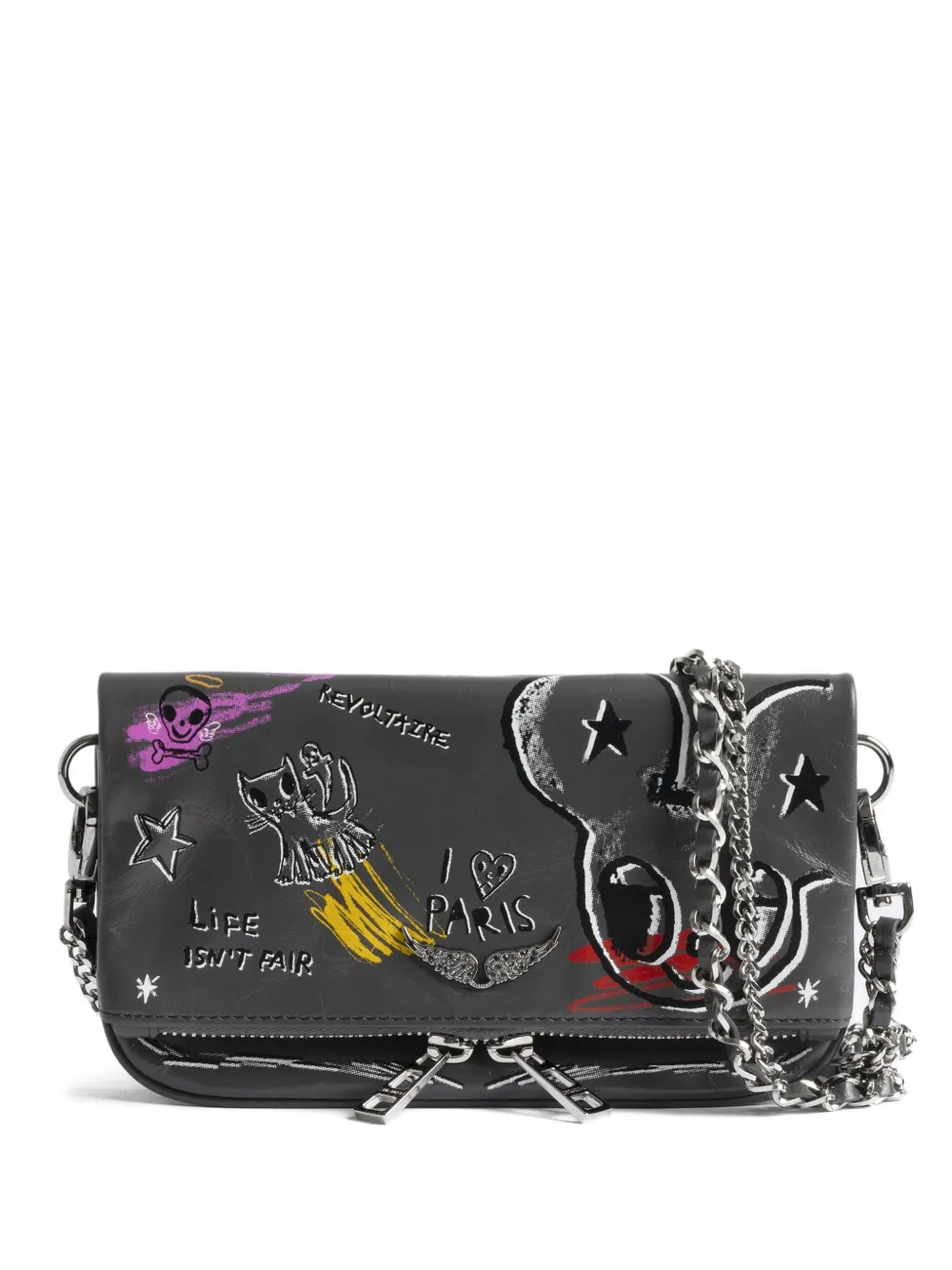Zadig & Voltaire X Humberto Cruz Rock Nano Clutch Bag In Black