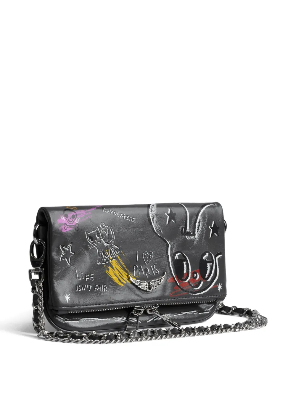 Zadig&Voltaire x Humberto Cruz Rock Nano clutch Zwart