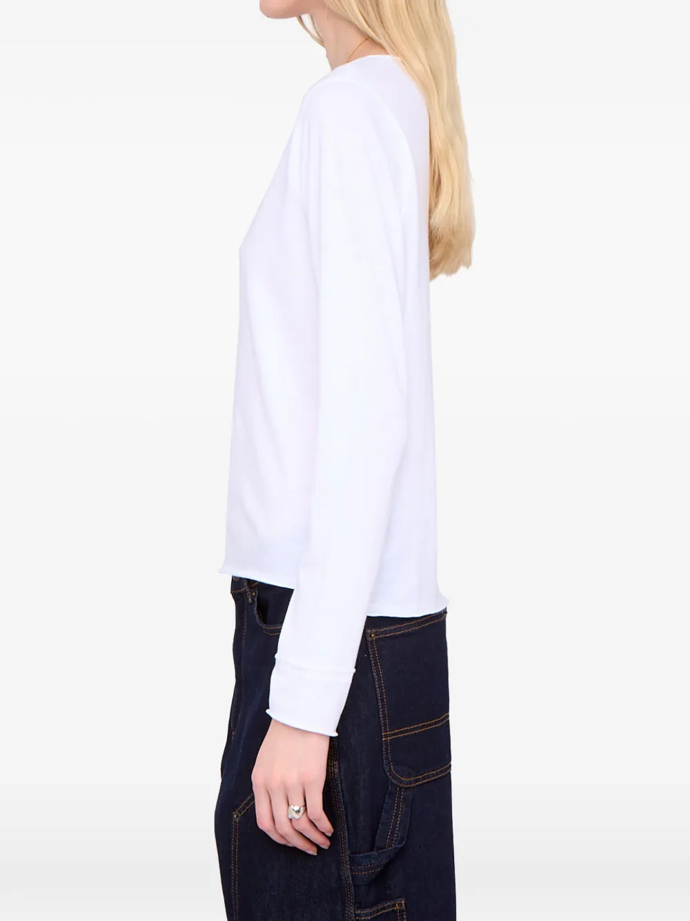 Zadig & Voltaire Tuni Henley T-shirt In White