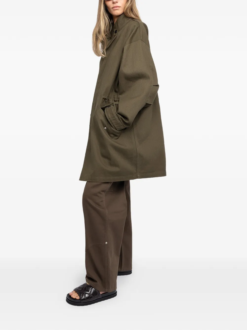 Zadig&Voltaire padded leather sandals Bruin