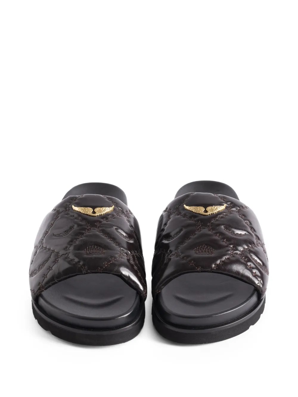 padded leather sandals