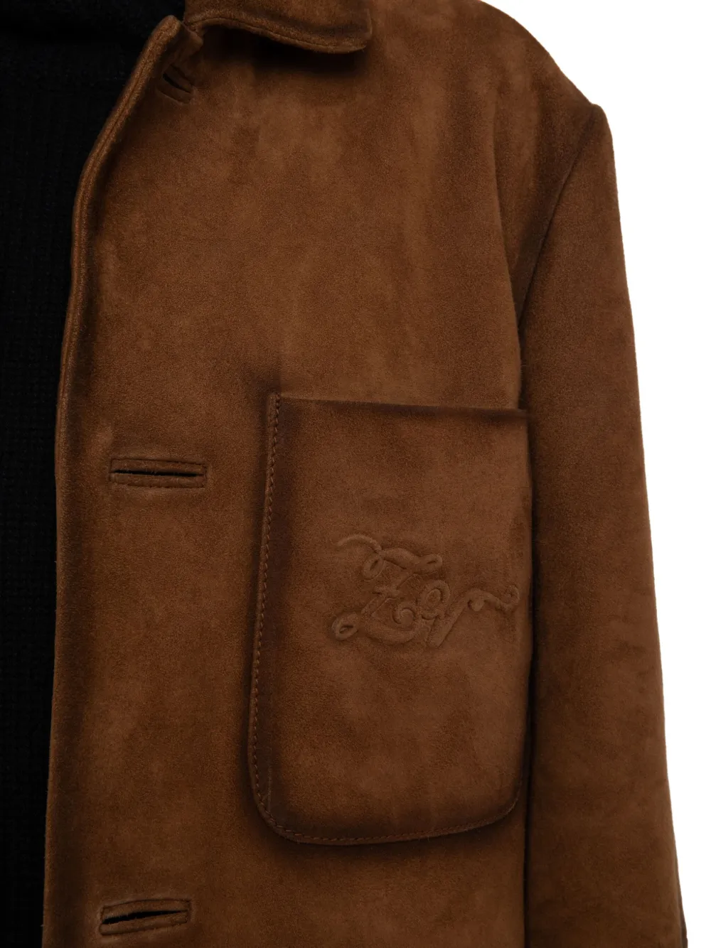 Zadig&Voltaire Venezia leren suède jack Bruin