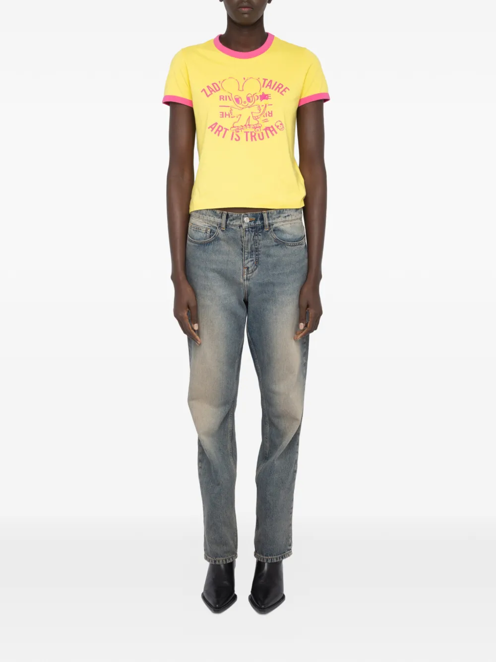  Zadig&voltaire Woos Ringer Graphic T-shirt - Yellow 