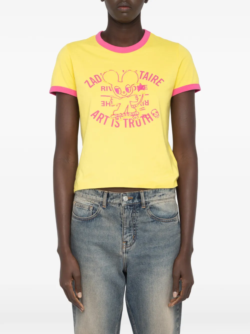 Zadig&Voltaire Woos Ringer T-shirt met print Geel