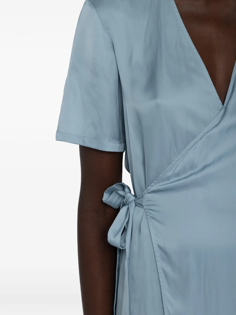 Zadig&Voltaire Satijnen wikkeljurk Blauw