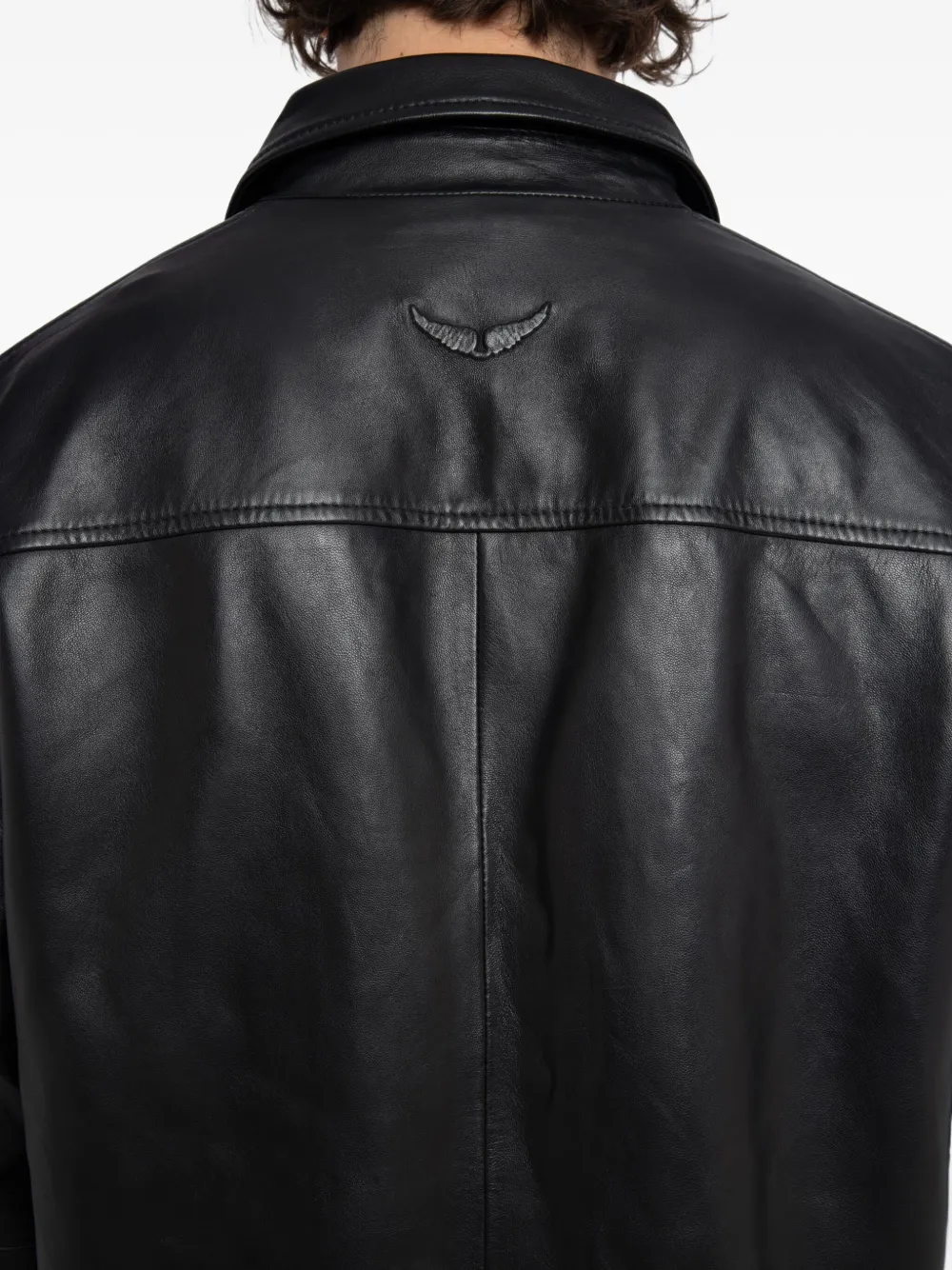 Zadig&Voltaire Loumy leren jack Zwart