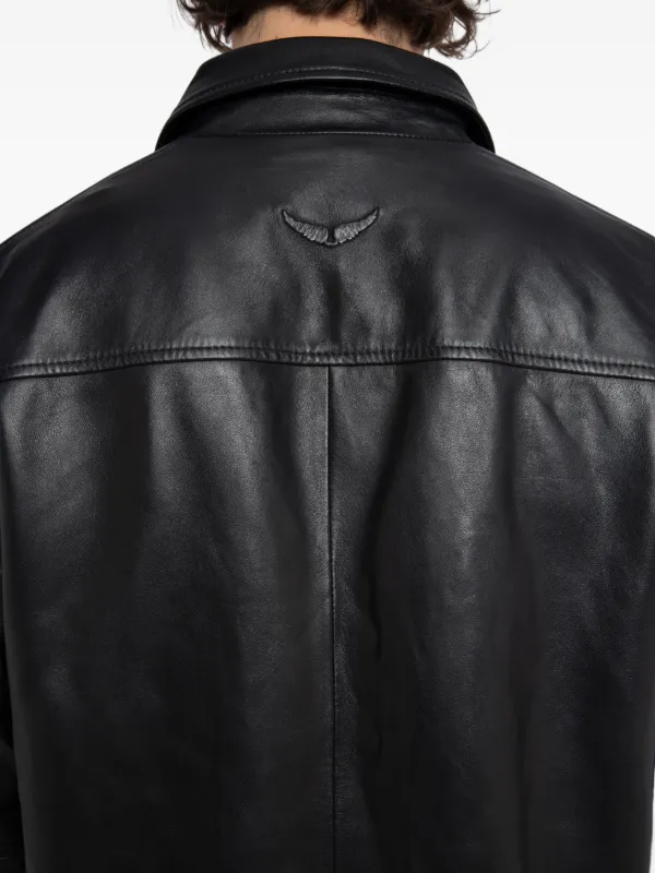Zadig&Voltaire Loumy Leather Jacket | Black | FARFETCH ZA