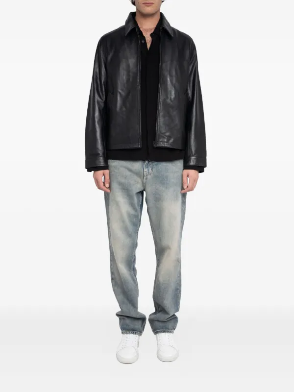 なお様jent louis double zip leather jacket Zadig&Voltaire Loumy Leather Jacket | Black | FARFETCH